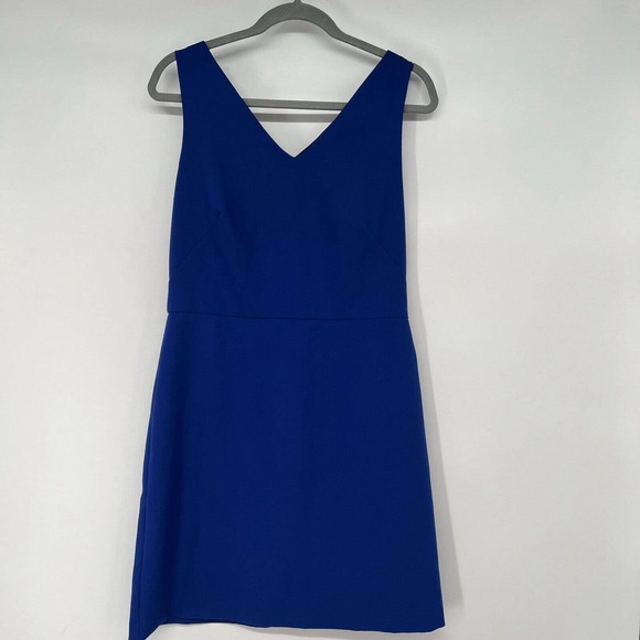 LOFT Dresses & Skirts - NWT Loft Dress Womens Size 8 Royal Blue A-Line V-Neck Stretch Sleeveless Zipper